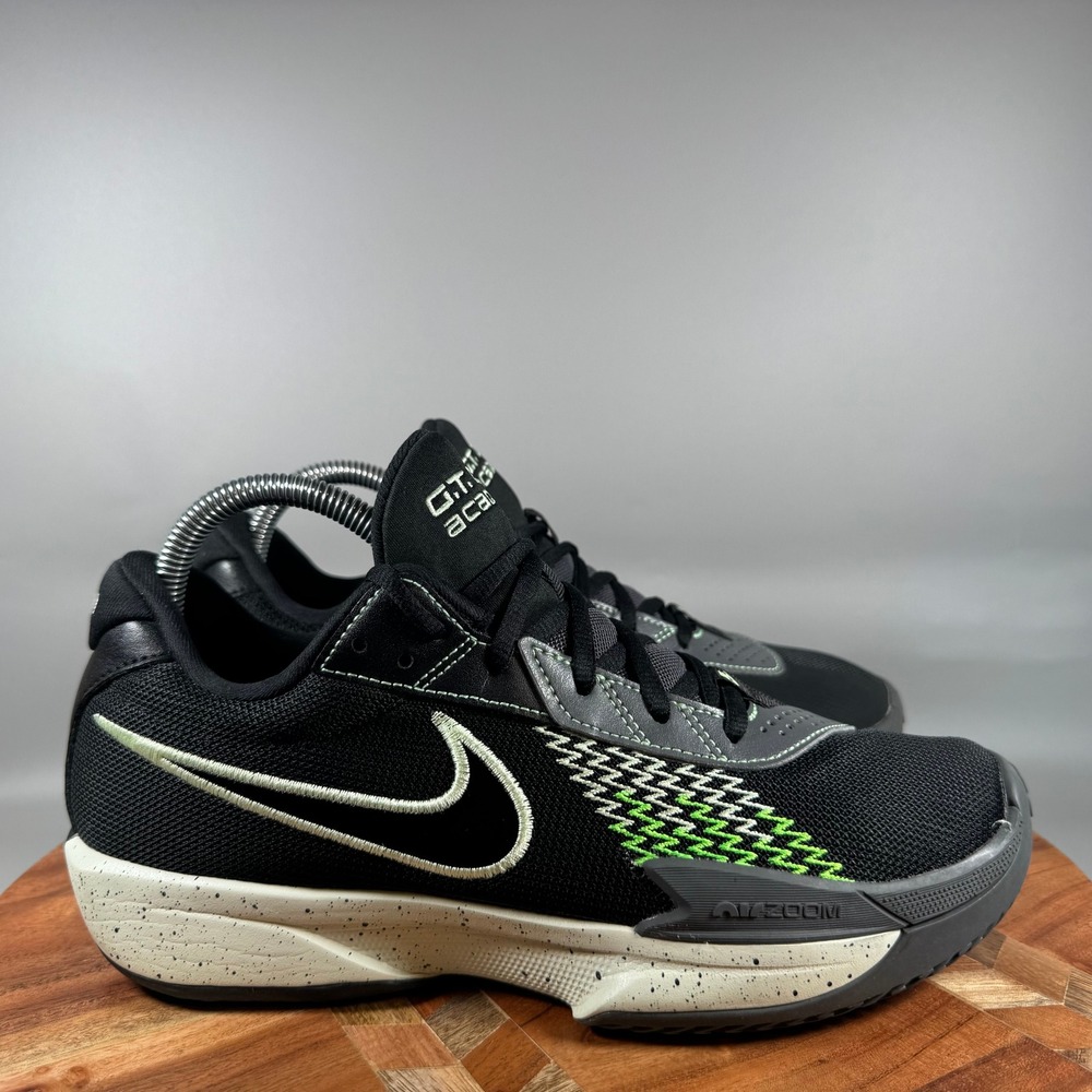 Nike GT Cut Academy Mens Basketball Shoes Black Green FB2599-001 Size 7.5